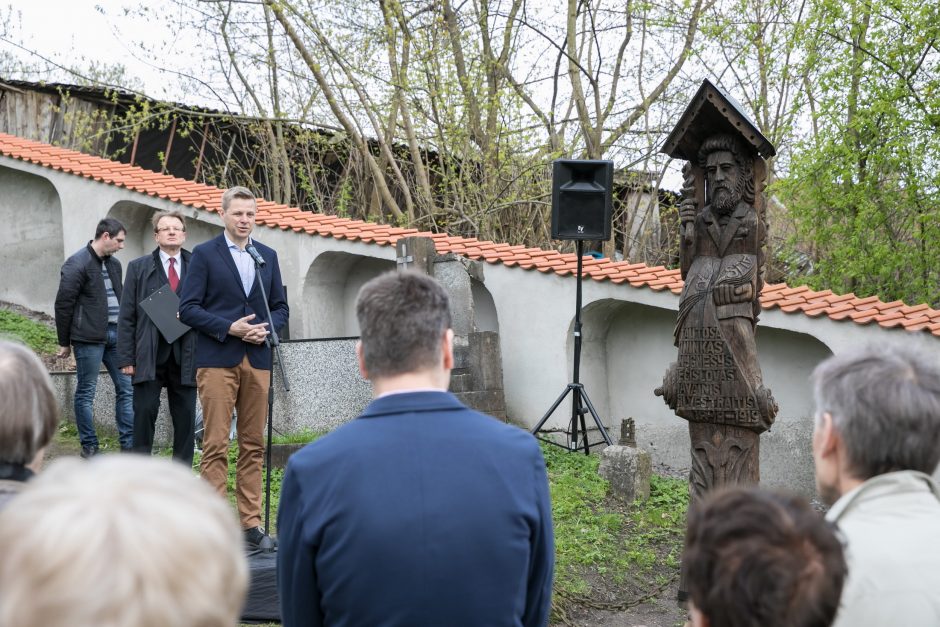 Vilniuje atkurtas paminklas garsiam Lietuvos knygnešiui