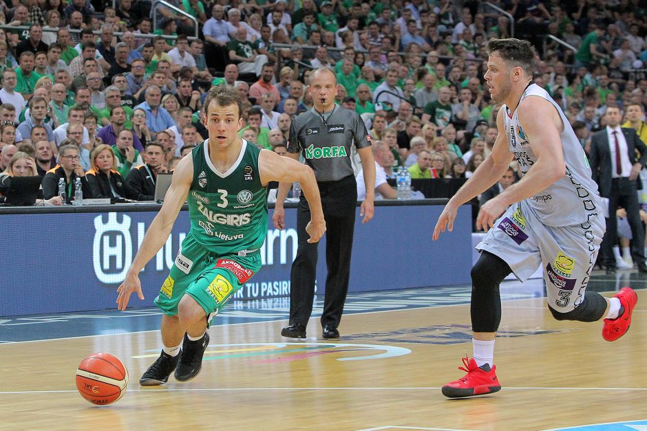 LKL finalas: „Žalgiris“ įveikė „Lietuvos rytą“ ir serijoje pirmauja 2:1