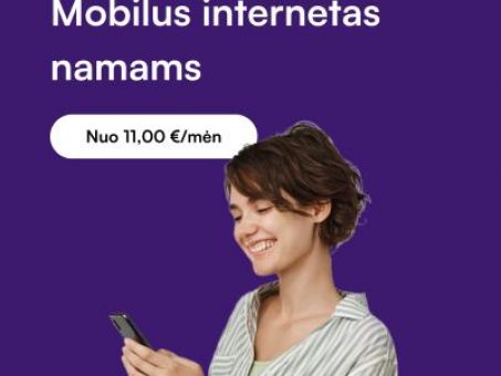 Skelbimas - Neribotas mobilus internetas tik 11€/mėn!