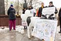 Pienininkų protestas prie Vyriausybės.