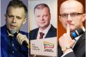 Andrius Tapinas (iš kairės), Saulius Skvernelis, Edmundas Jakilaitis