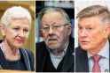 Irena Degutienė (iš kairės), Vytautas Landsbergis ir Artūras Paulauskas