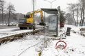 Darbai: šiuo metu atnaujinama &quot;Aula Magna&quot; autobusų stotelė.