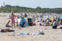 Lankytojai: šią savaitę oro temperatūra sieks iki 20 laipsnių šilumos, tad paplūdimiuose veikiausiai bus apstu žmonių.