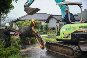 Galingas taifūnas „Shanshan“ smogė pietų Japonijai