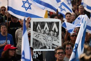 Izraelyje ir vėl vyko protestai prieš B. Netanyahu vyriausybę