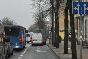 Herkaus Manto gatvėje – autobuso ir greitosios pagalbos automobilio susidūrimas