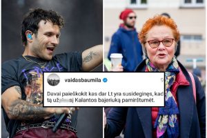 V. Baumilos „bajeriui“ apie R. Kalantos susideginimą – ir N. Oželytės kritika: nusikalstama rašliava