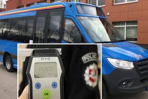 Klaipėdoje autobusą vairavo visiškai girtas vairuotojas