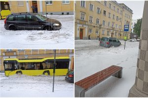 Stichija neaplenkė Lenkijos: gatvės virto šerbeto upėmis