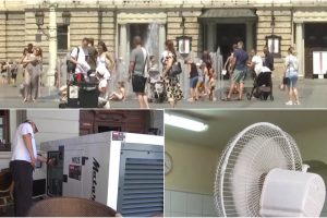 Be elektros gyvenančius ukrainiečius užplūdo karščio banga: atsigaivinti tenka miesto fontanuose?