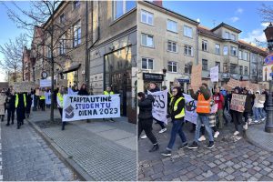 Uostamiesčio gatvėse – studentų eisena