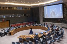 Rusija šaukia JT Saugumo Tarybos posėdį, kad pasmerktų Ukrainą
