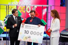 Po dešimtmečio pertraukos „Teleloto“ bilietą įsigijęs vilnietis studijos žaidime laimėjo 10 000 eurų